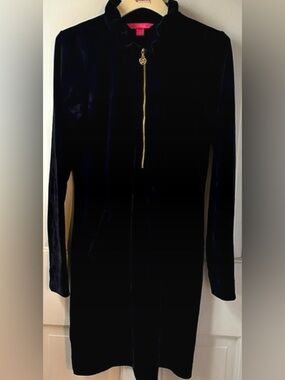 Lilly Pulitzer Black Velour Dress